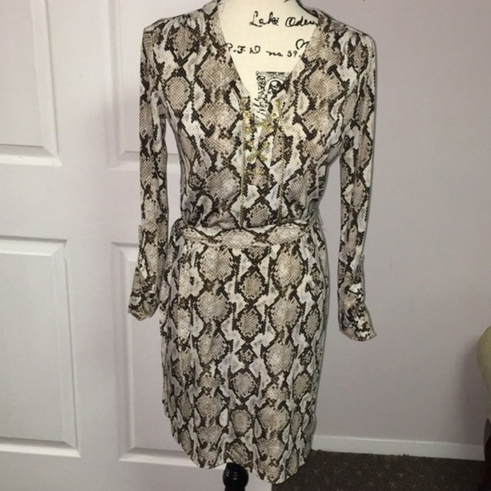 Michael Kors Snakeskin dress with gold hardware